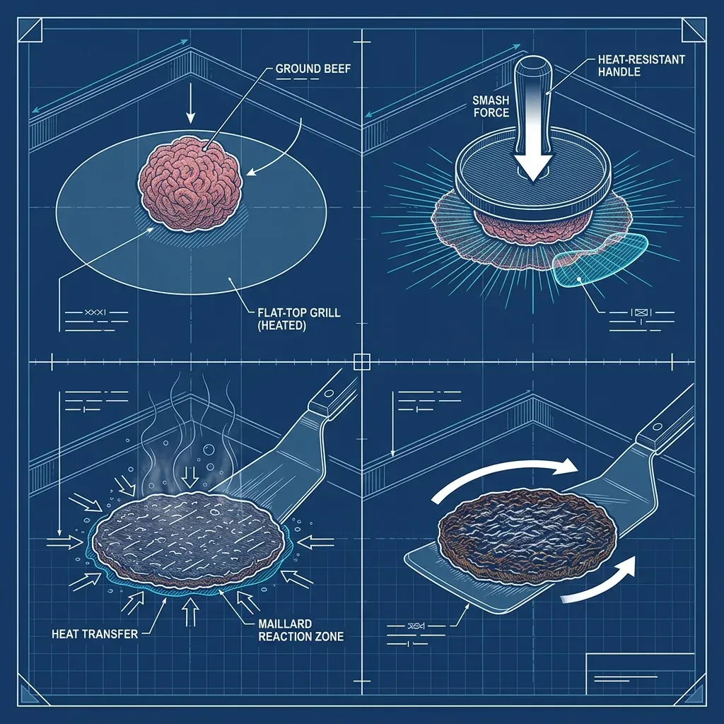 Blueprint illustration of The Smash: What Actually Happens on the Flat-Top