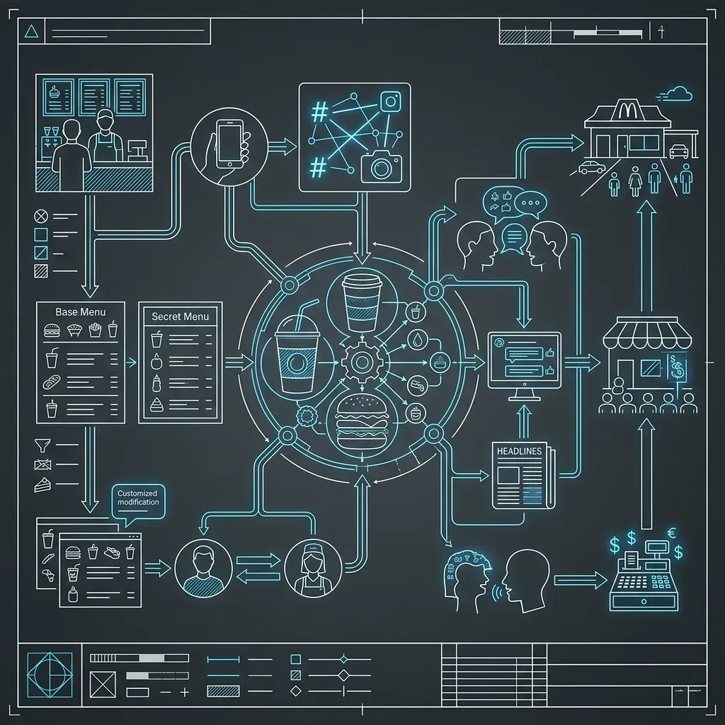 Blueprint illustration of How the “Secret Menu” Myth Got Started