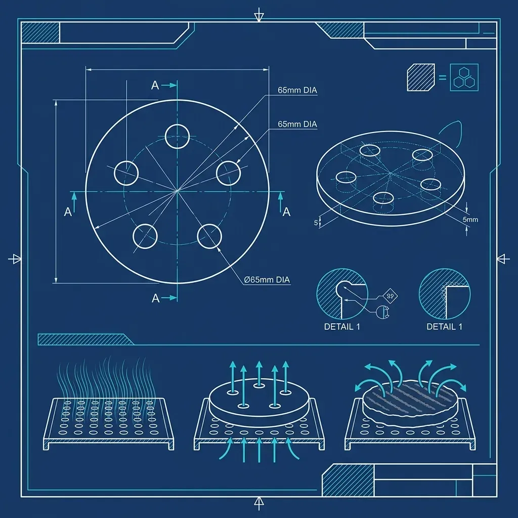 Blueprint illustration of The Five-Hole Patty