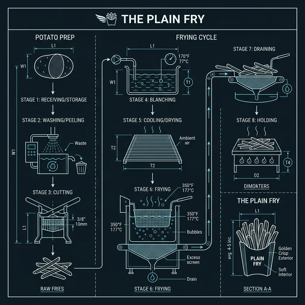 Blueprint illustration of The Plain Fry — Everything Starts Bare